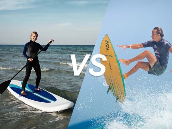 Stand-up paddleboarding vs surfing